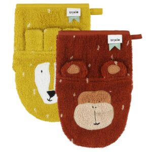 Trixie Baby set washandjes Mr. Lion – Mr. Monkey Maat