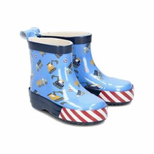 Playshoes halfhoge regenlaarzen Bouwmachines Blauw Maat