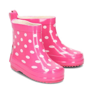 Playshoes halfhoge regenlaarzen fuchsia witte stip Maat