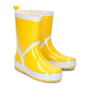Playshoes regenlaarzen uni Geel Witte Streep Maat