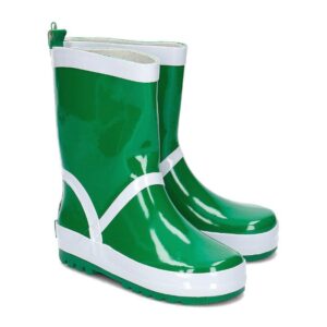 Playshoes regenlaarzen uni Groen Witte Streep Maat