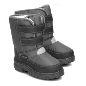Playshoes snowboots klittenband uni grijs Maat
