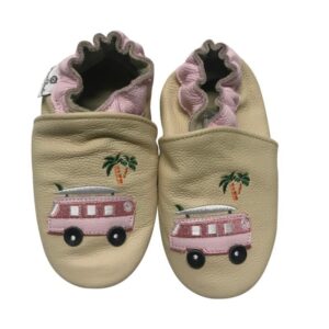 Rose et Chocolat babyslofjes Classic Beach Bus Tan Maat