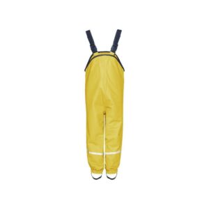 Playshoes regenbroek bretels fleece gevoerd uni geel Maat