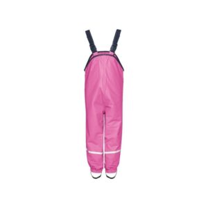 Playshoes regenbroek bretels fleece gevoerd uni fuchsia Maat