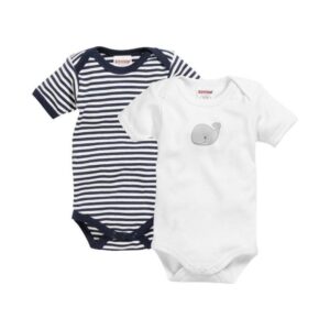Playshoes Schnizler set 2 rompers korte mouw walvis marine Maat