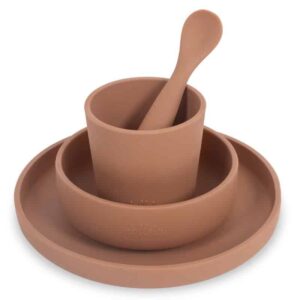 Jollein kinderserviesset Siliconen caramel Maat