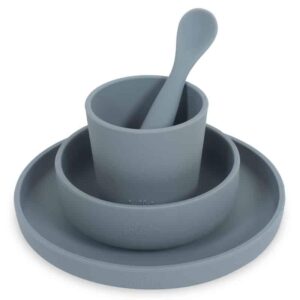 Jollein kinderserviesset Siliconen Storm grey Maat
