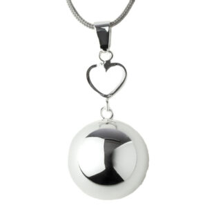 Bola hanger Silver Heart Maat
