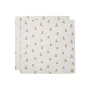 Jollein set van 2 multidoeken Teddy Bear Maat