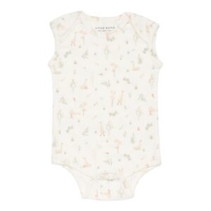 Little Dutch romper mouwloos Little Goose White Maat