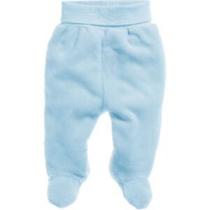 Playshoes Schnizler babybroekje met voetjes fleece uni licht blauw Maat