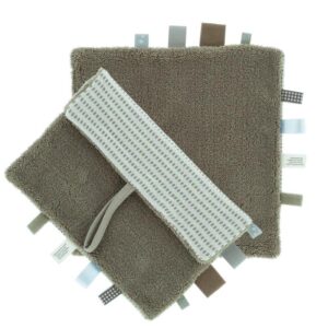 Snoozebaby knuffeldoekje Sweet Dreaming Warm Brown Maat