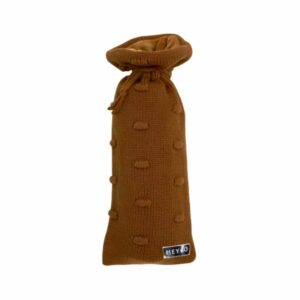 Meyco kruikenzak gebreid knots camel Maat